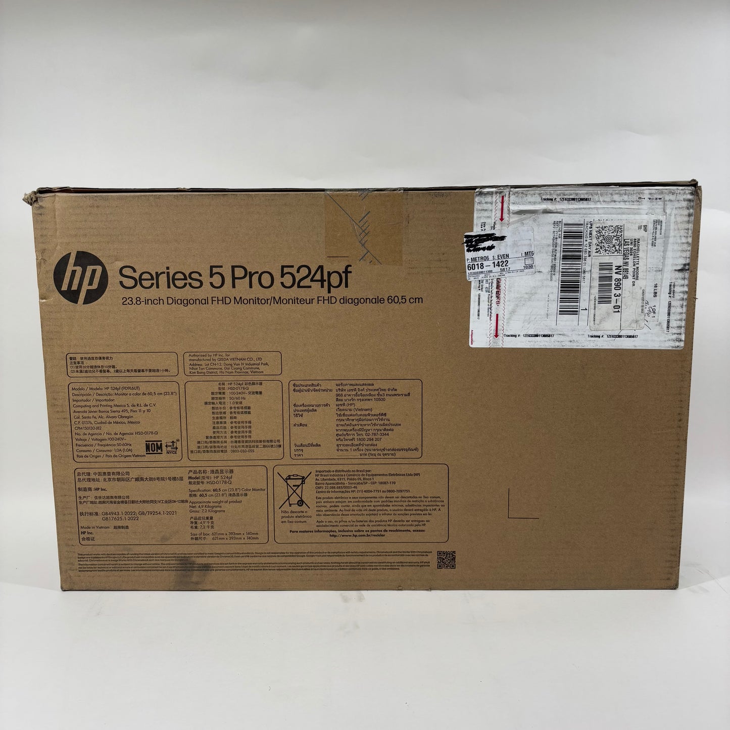 New HP 23.8" Series 5 Pro 9D9L6UT FHD Curved Monitor
