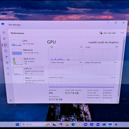 Samsung Galaxy Book3 Ultra NP960XFH 16" i7 10750H 2.4GHz 16GB RAM 1TB SSD 