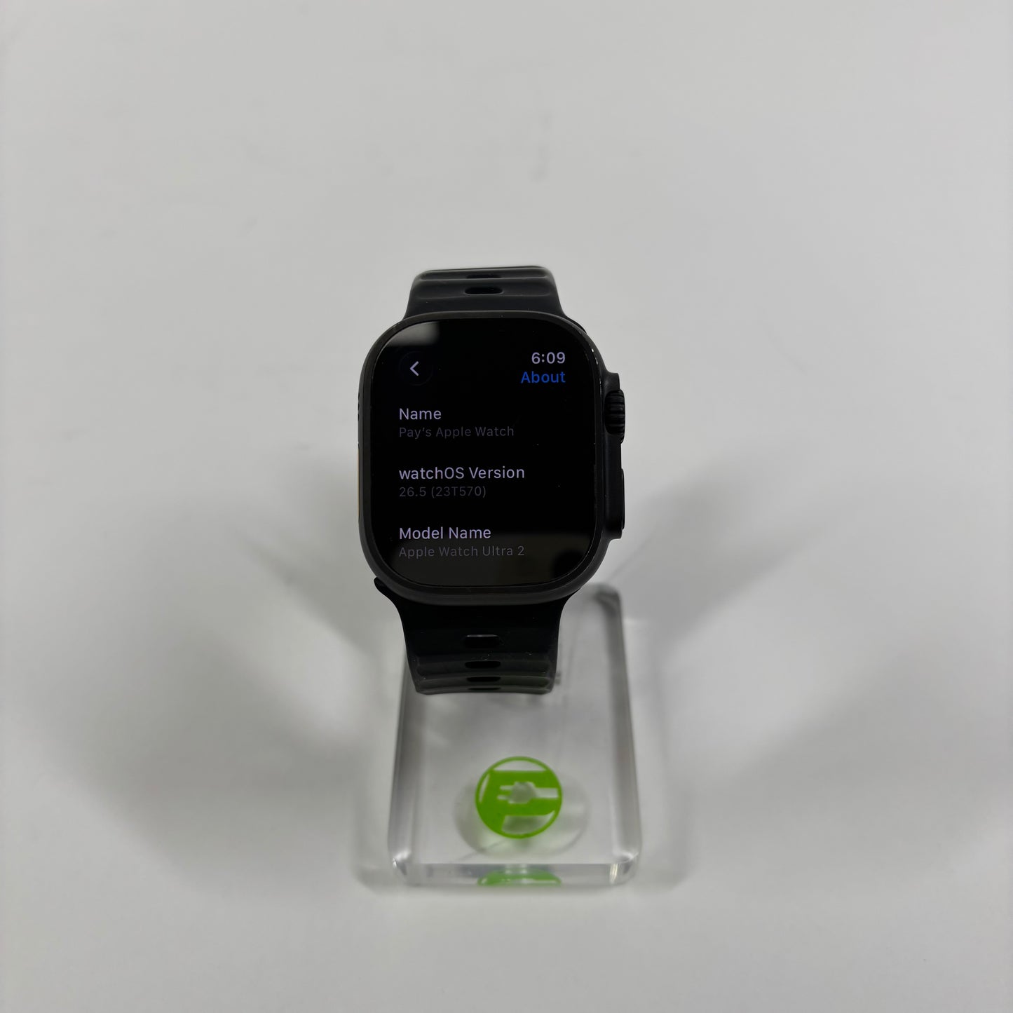 GPS Only Apple Watch Ultra 2 49MM Black Titanium Black Sport Band MX4Q3LW/A