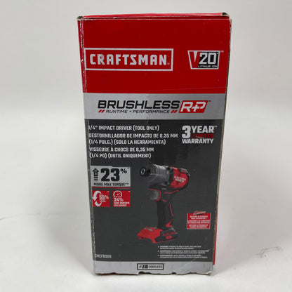 New Craftsman CMCF830B 20V 1/4" Impact Driver
