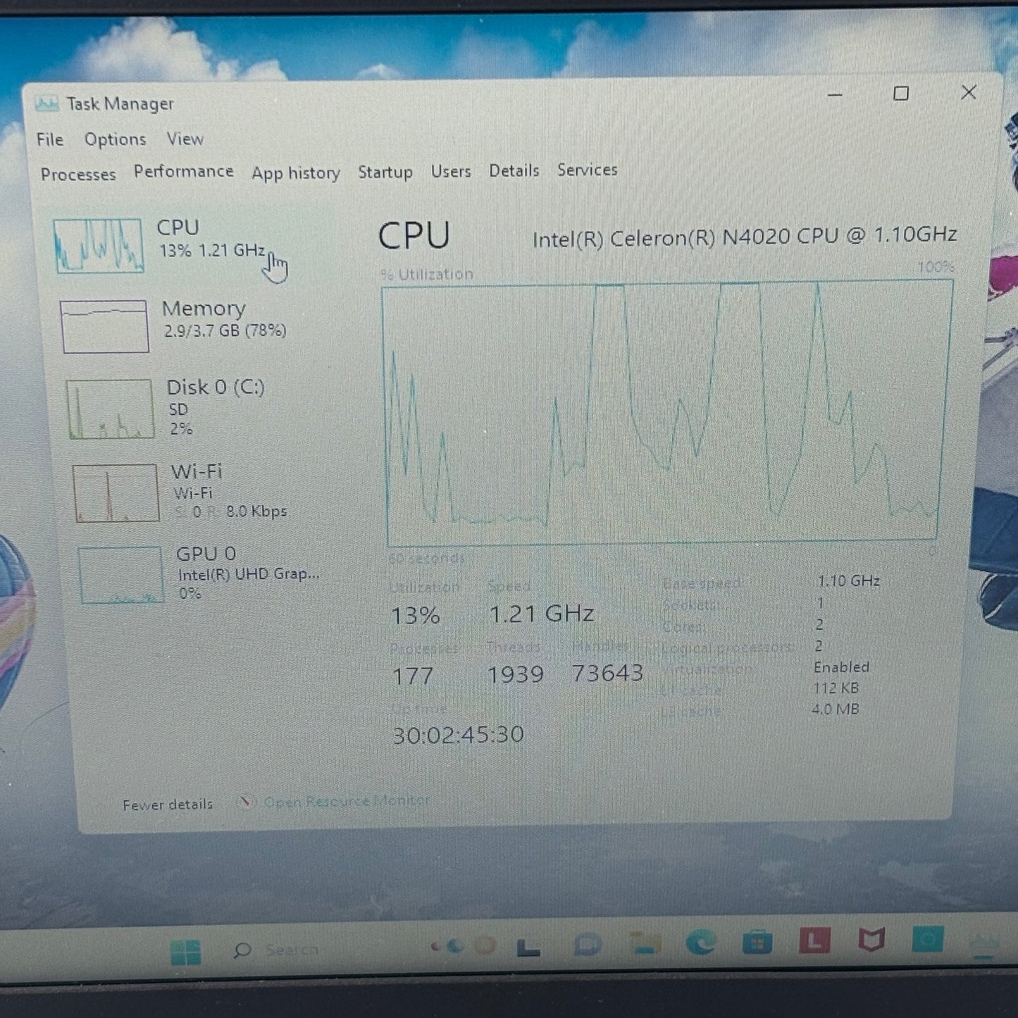 Lenovo Iideapad 14IGL7 14" Celeron N4020 1.1GHz 4GB RAM 64GB SSD