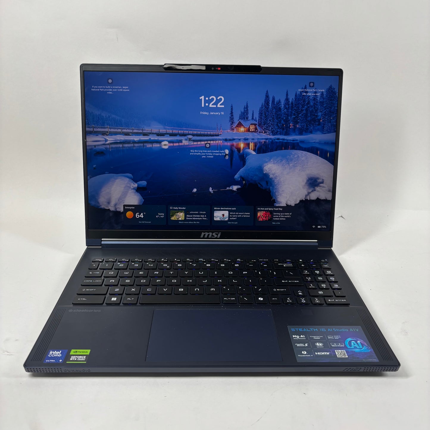 MSI Stealth 16 AI Studio Core Ultra 9 185H 3.8GHz 32GB RAM 1TB GeForce RTX 4070