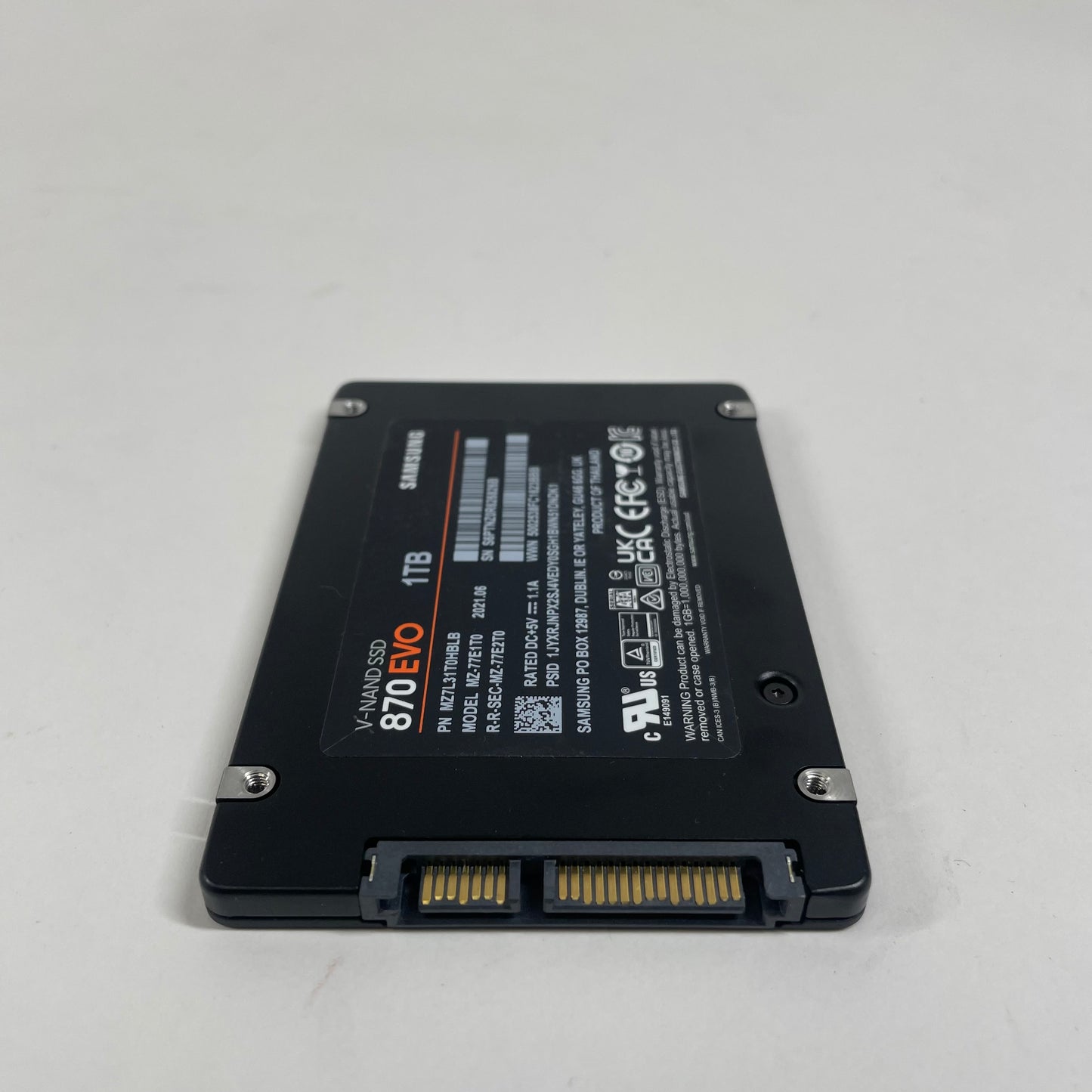Samsung 2.5" 870 EVO 1TB SATA 6 Gbps(also known as SATA III) SSD MZ-77E1T0