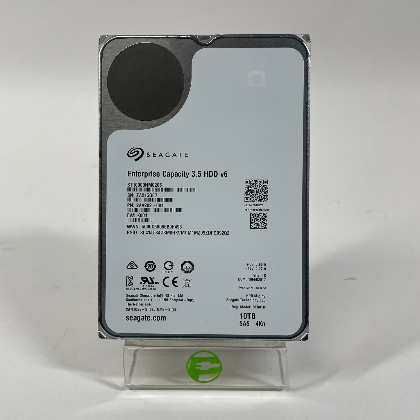 Seagate 3.5" enterprise 3.5 hdd v6 10TB SAS 6Gb/s (Serial ATA) HDD STR016