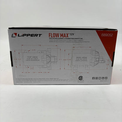 New Lippert Flow Max 12v 12V RV Water Pump  689052 No Seal