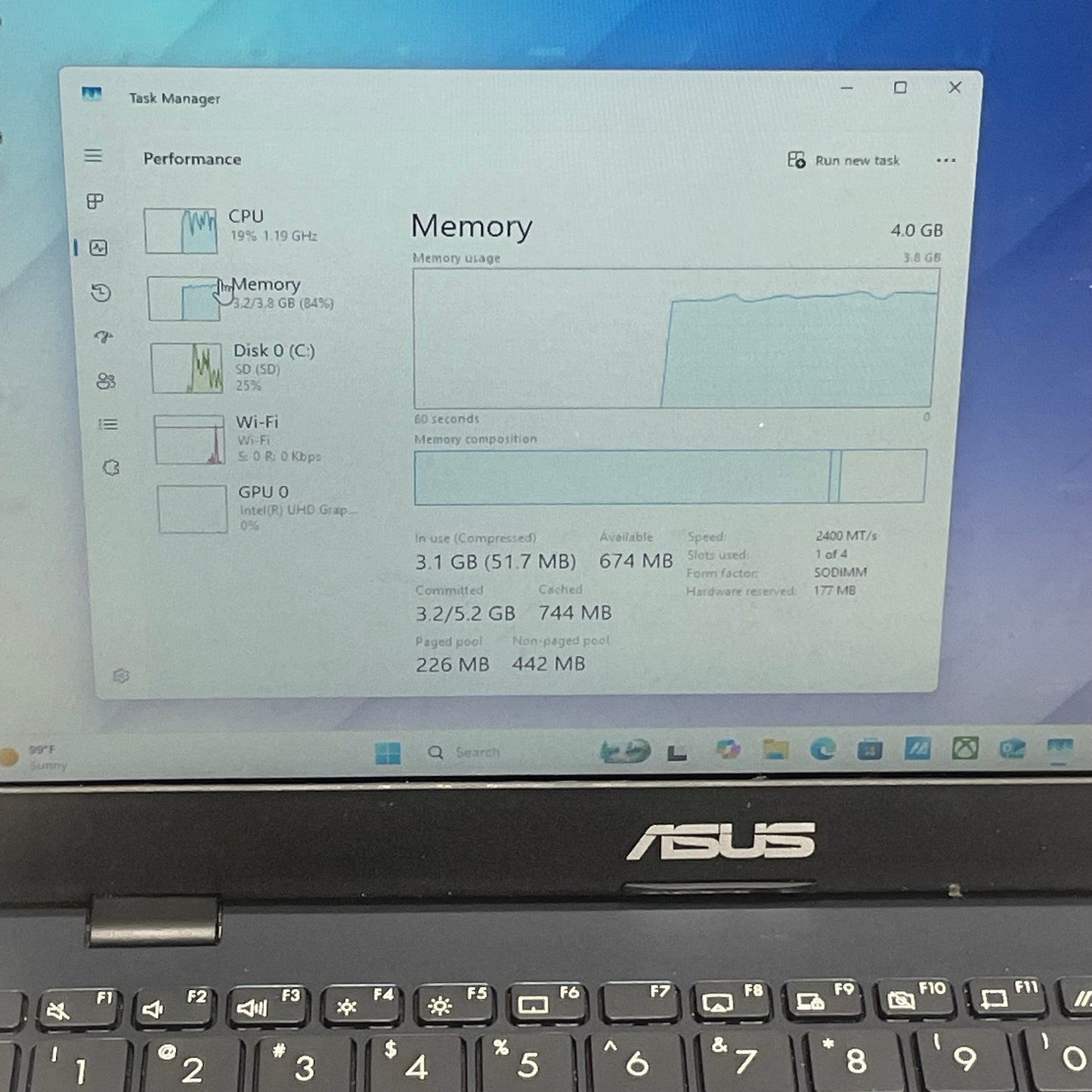 Asus Vivobook Go 12 L210M 11.6" Celeron N4020 1.1GHz 4GB RAM 128GB SSD
