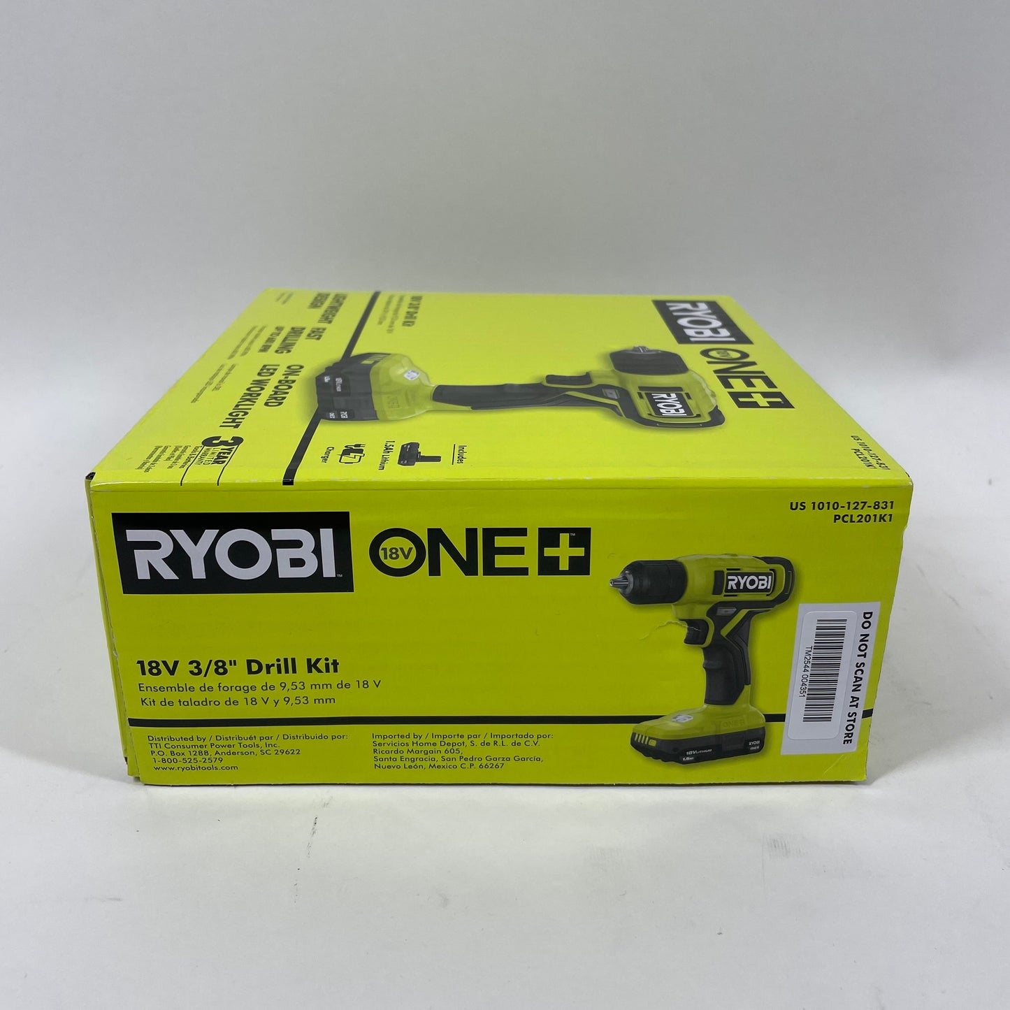 New Ryobi ONE Drill Kit 18v Brushed Motor, Variable-Speed Drill  PCL201K1