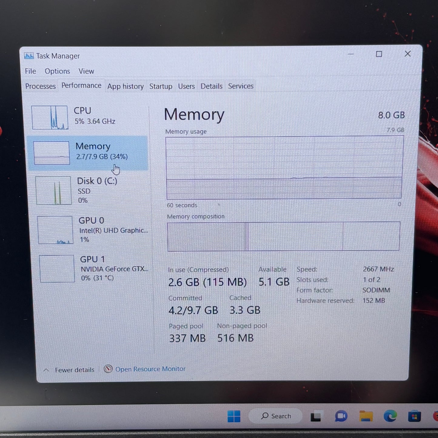 Acer Nitro N18C3 AN515‑54 15.6" i3-9300H 2.4GHz 8GB RAM 256GB SSD