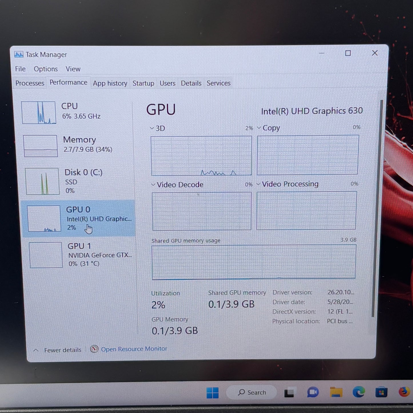Acer Nitro N18C3 AN515‑54 15.6" i3-9300H 2.4GHz 8GB RAM 256GB SSD
