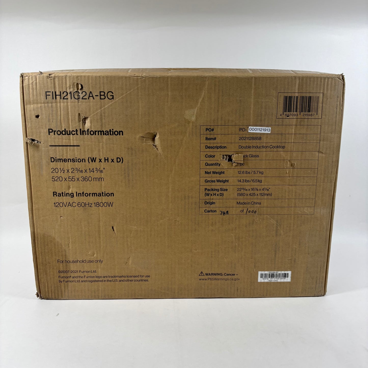 New Furrion Double-Burner RV Electric Induction Cooktop  FIH21G2A-BG