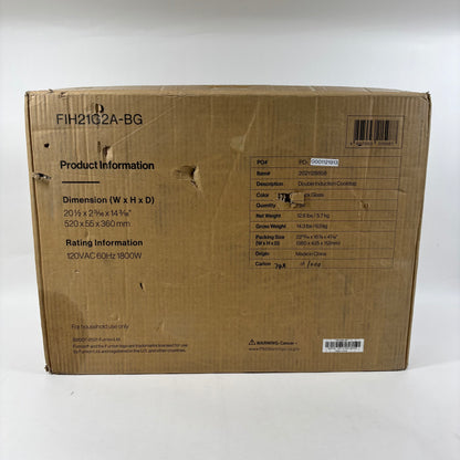 New Furrion Double-Burner RV Electric Induction Cooktop  FIH21G2A-BG