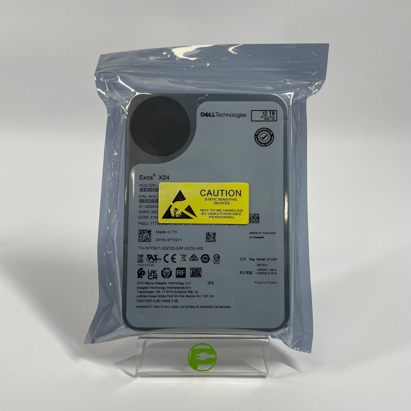 Dell 3.5" Exos X24 12TB SATA 6Gb/s HDD ST12000NM002H