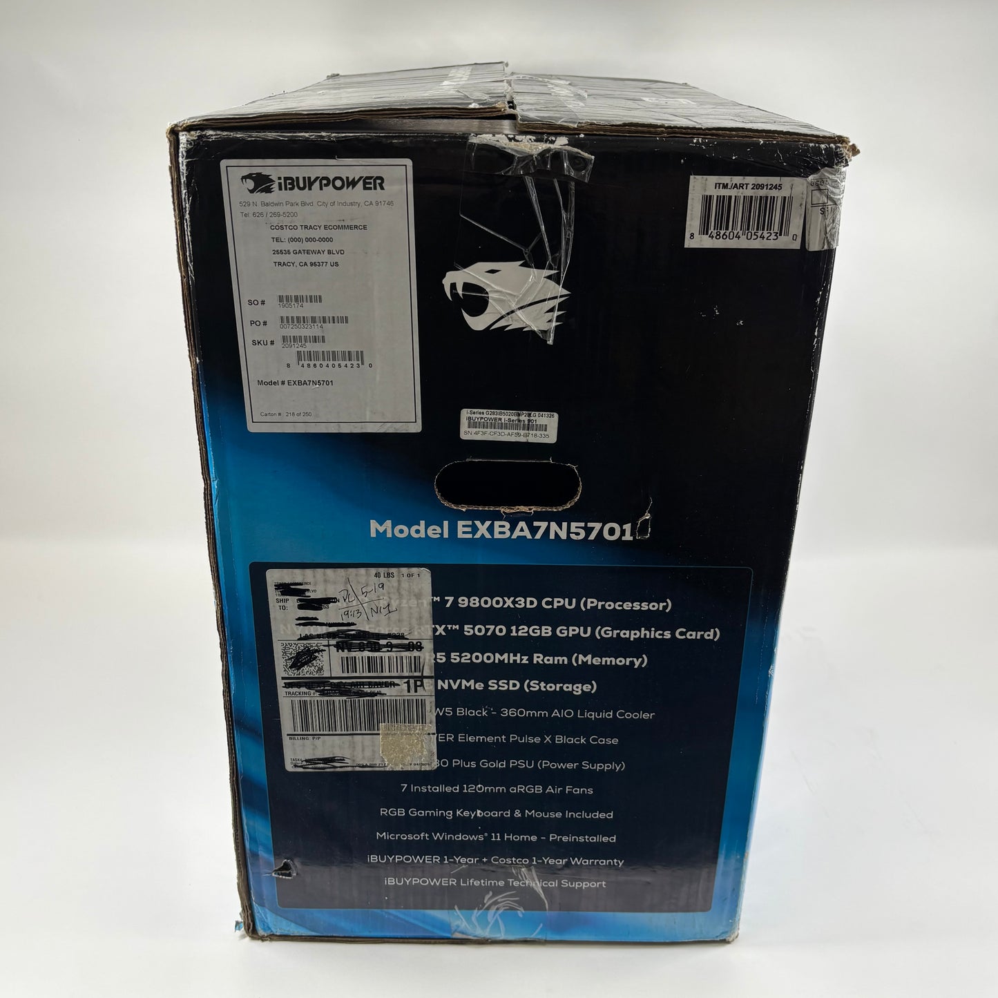 iBuyPower Element Pulse x Ryzen 7 9800X3D 32GB RAM 2TB SSD GeForce RTX 5070
