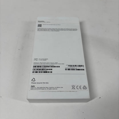 Factory Unlocked Apple iPhone 15 Pro 128GB White Titanium MTQN3LL/A