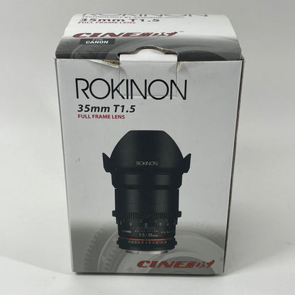 Rokinon 35mm T1.5 CINE DS AS IF UMC Full Frame Lens for Canon