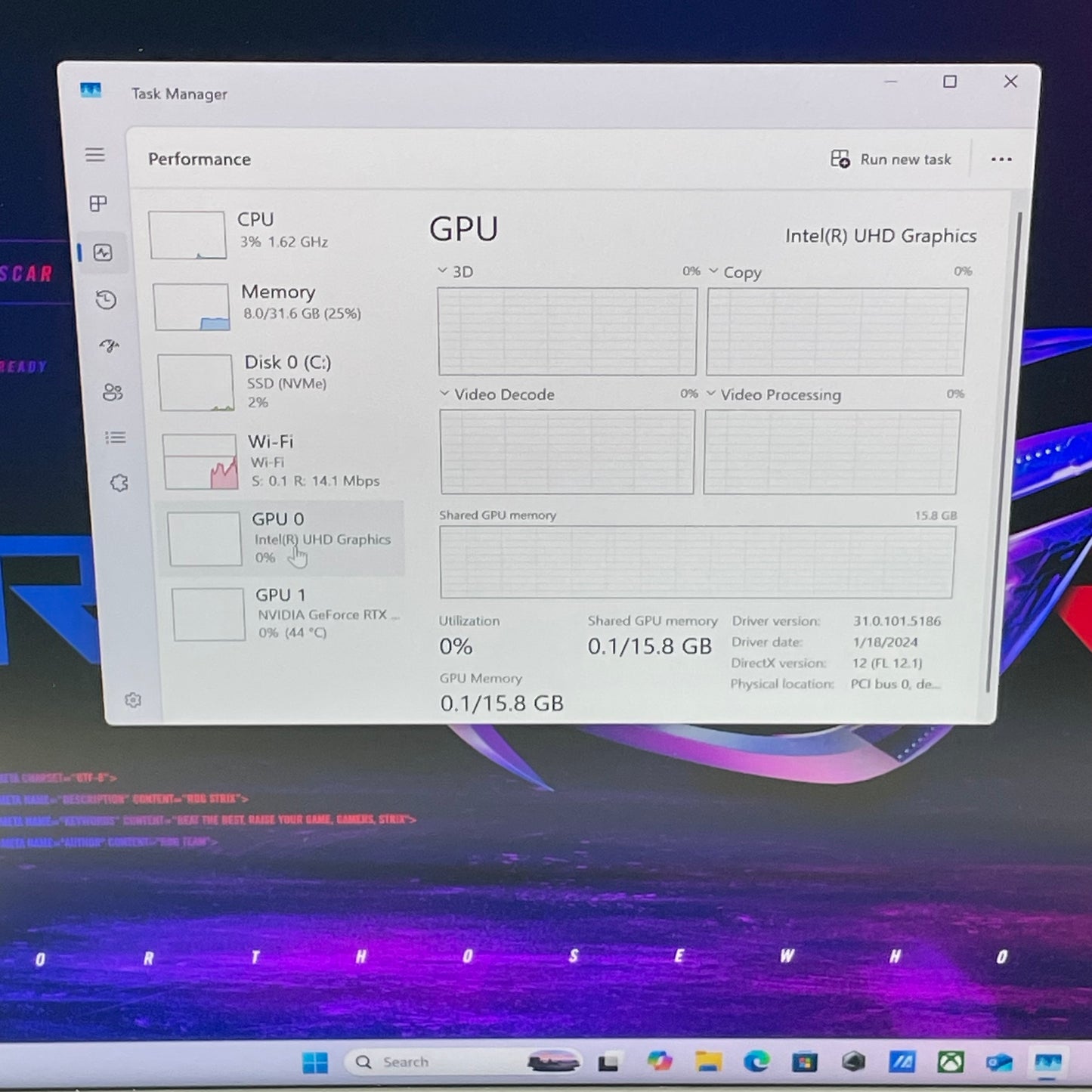 Asus ROG Strix G18 G814 18" i9-14900HX 2.2GHz 32GB RAM 2TB SSD GeForce RTX 4080