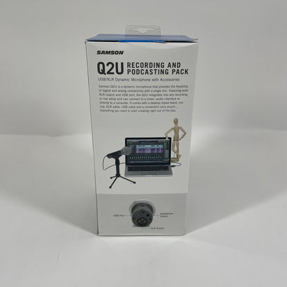 New Samson 2qu 50 Hz to 15 kHz Broadcast Dynamic Microphone SAQ2U