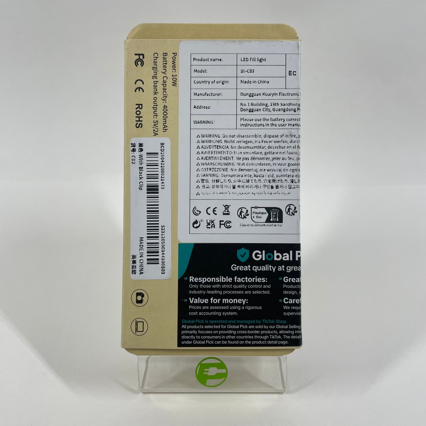 New Dongguan Kuaiyin Electronic Tech. Co, LTD LED Fill Light RGB  SL-C02
