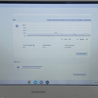 Samsung Galaxy Chromebook 3 XE3J0XBA 11.6" Celeron N4000 1.8GHz 4GB RAM 32GB SSD