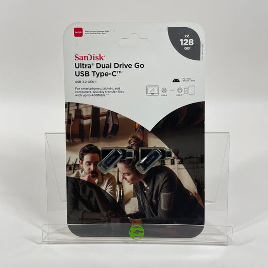 New SanDisk Ultra Dual Drive Go USB Type C 128GB 2-Pack SDDDC3-128G-AS162