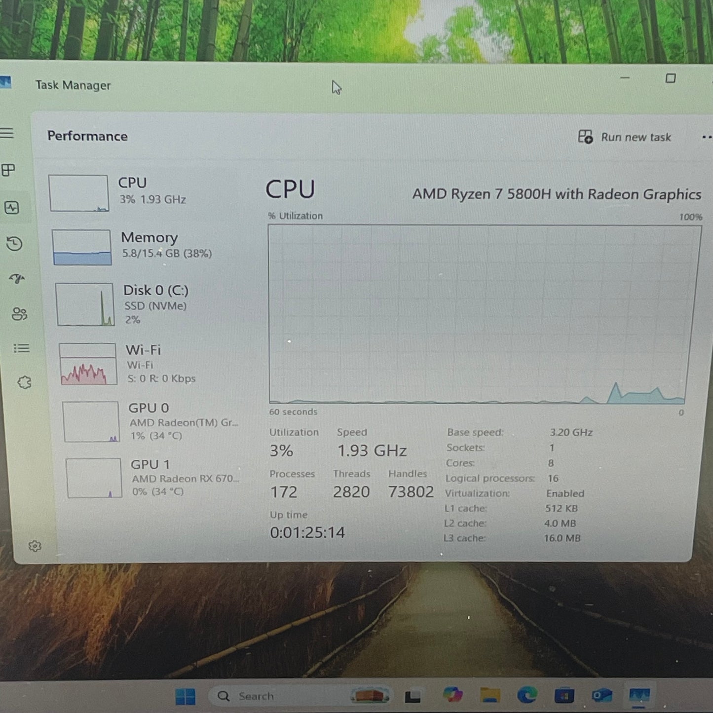 MSI Delta 15 A5EFK-001US 15.6" Ryzen 7 5800H 16GB RAM 1TB SSD Radeon RX 6700M