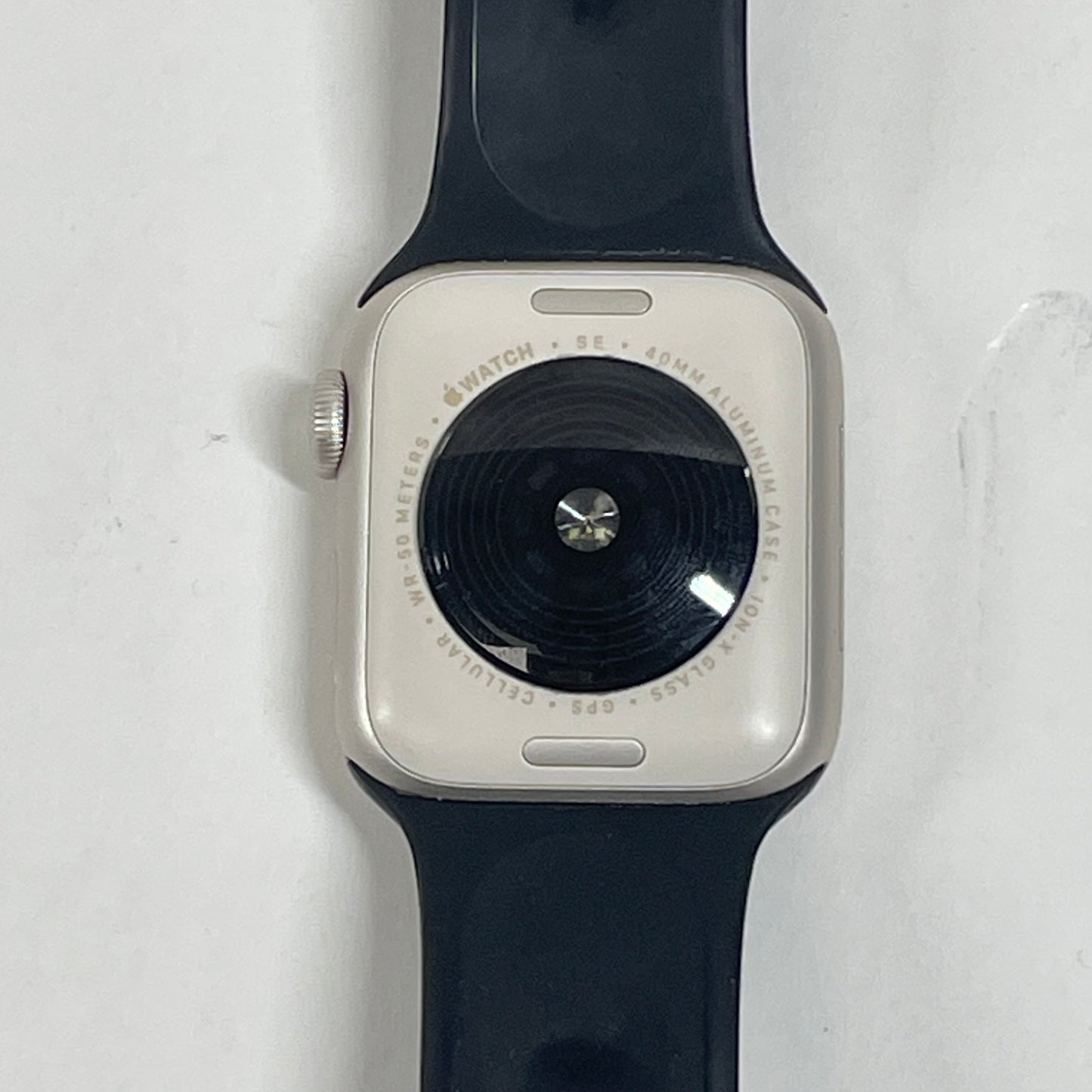 GPS Only Apple Watch SE 3 40MM Starlight Aluminum Black Sport Band MEP74LW/A