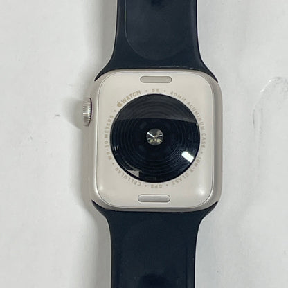 GPS Only Apple Watch SE 3 40MM Starlight Aluminum Black Sport Band MEP74LW/A