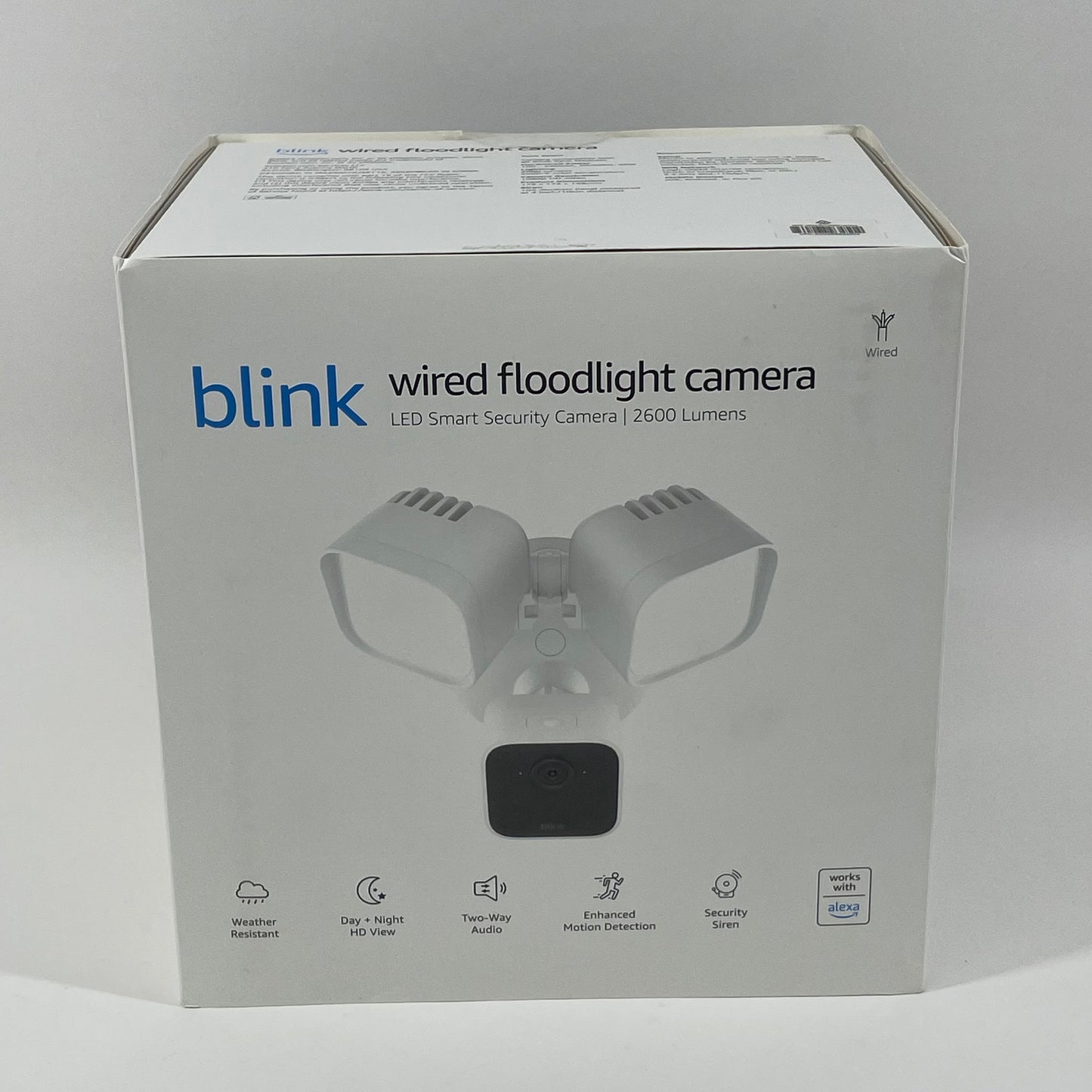 New Blink Wired Floodlight Camera LED Smart Security Camera, 2600 Lumens