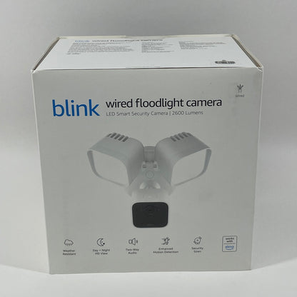 New Blink Wired Floodlight Camera LED Smart Security Camera, 2600 Lumens