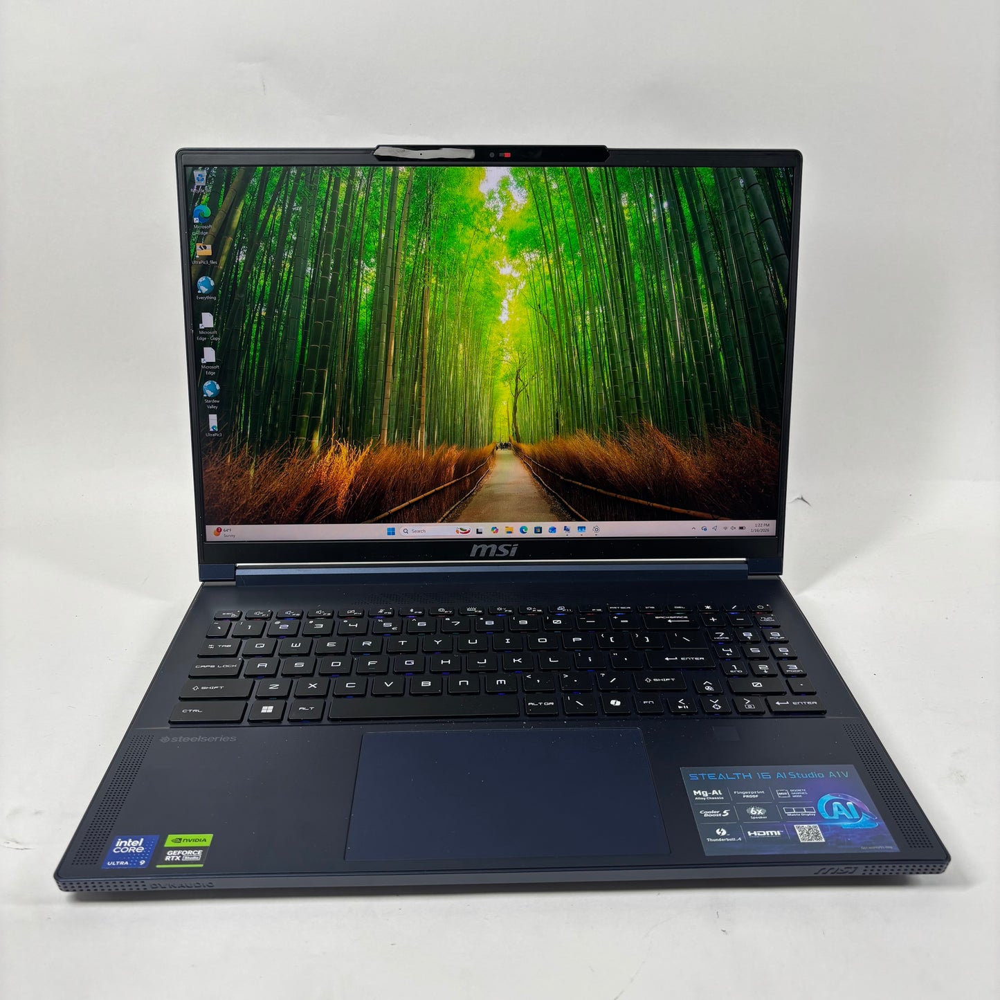 MSI Stealth 16 AI Studio Core Ultra 9 185H 3.8GHz 32GB RAM 1TB GeForce RTX 4070