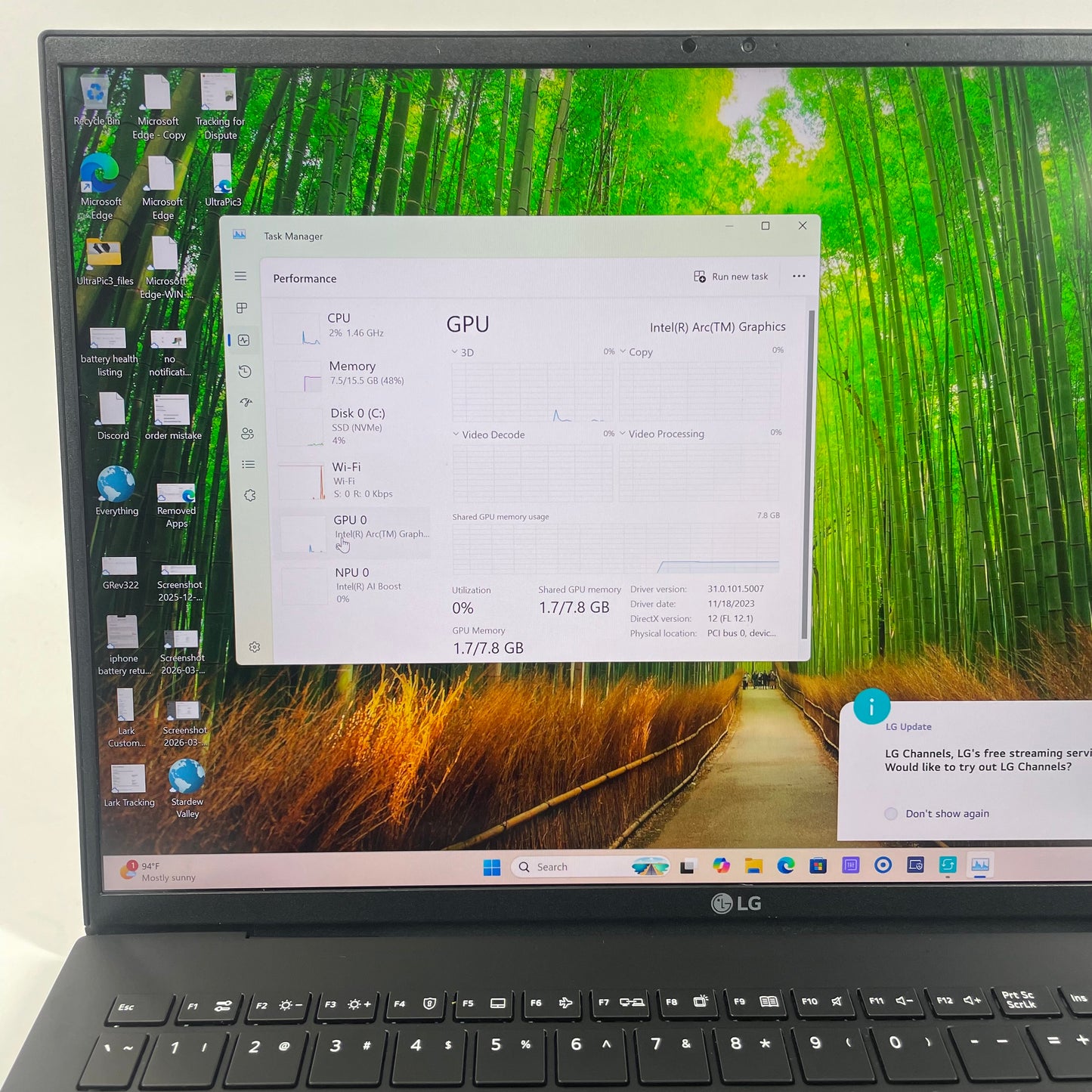 LG Gram 16Z90S 13.3" Core Ultra 7 155H 1.4GHz 16GB RAM 512GB SSD