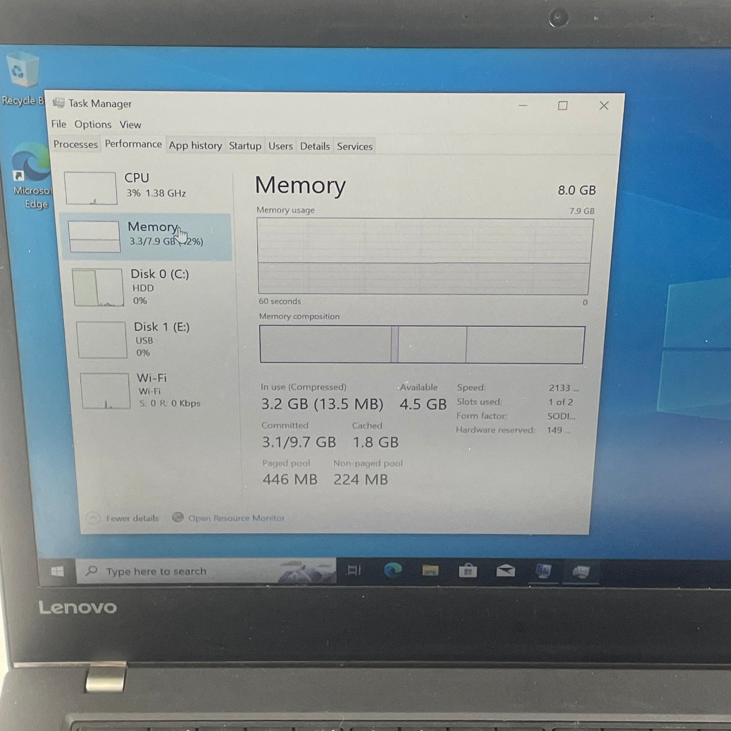 Lenovo ThinkPad T470p 20JM000CUS 14" i5-7200U 2.5GHz 8GB RAM 500GB HDD