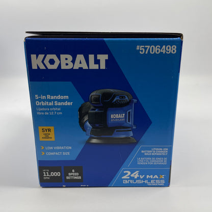 New Kobalt KOS 224B-03 24v MAX 5-in Random Orbital Sander