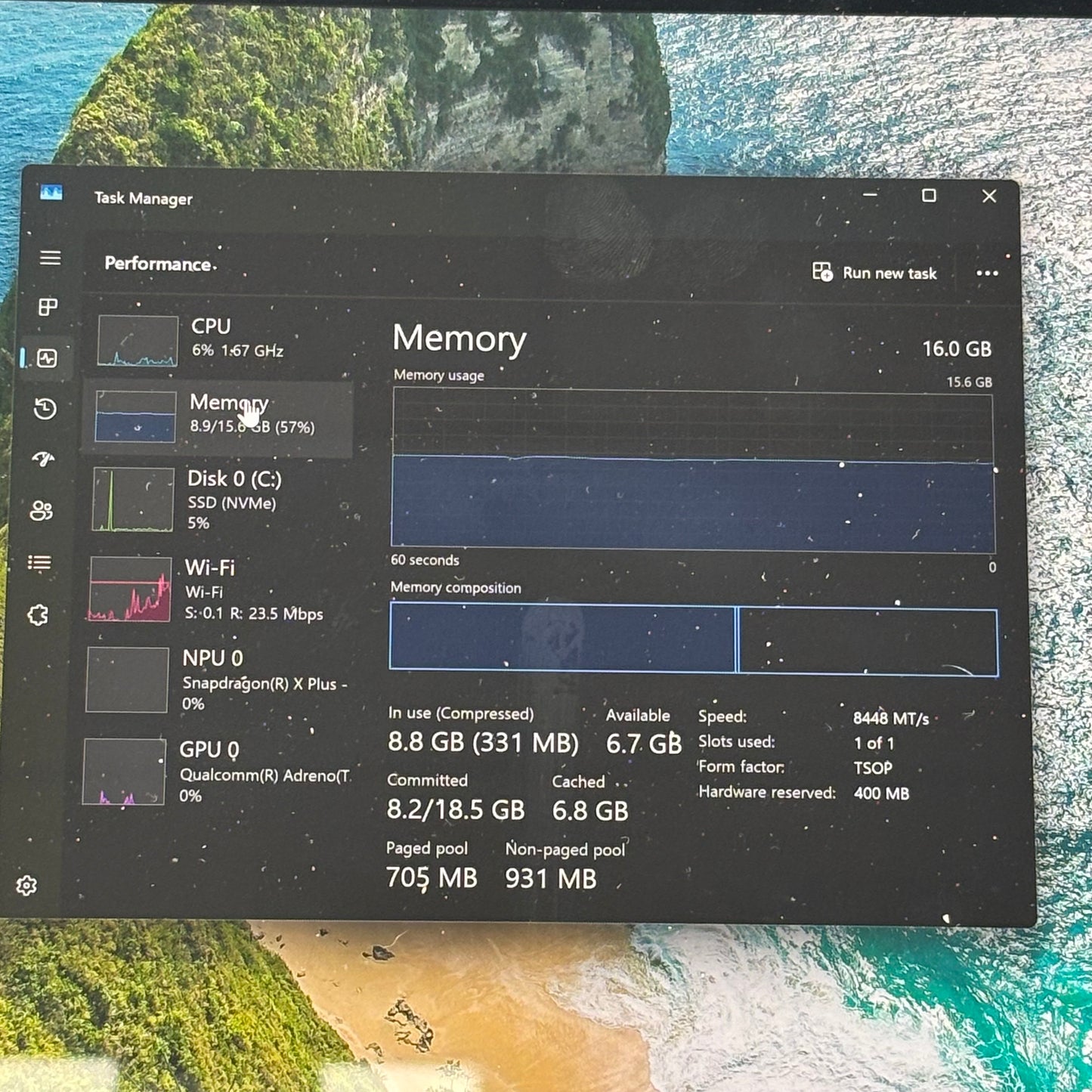 Microsoft Surface Pro- Copilot + PC 2076 13" Snapdragon X Elite 3.42GHz 16GB RAM