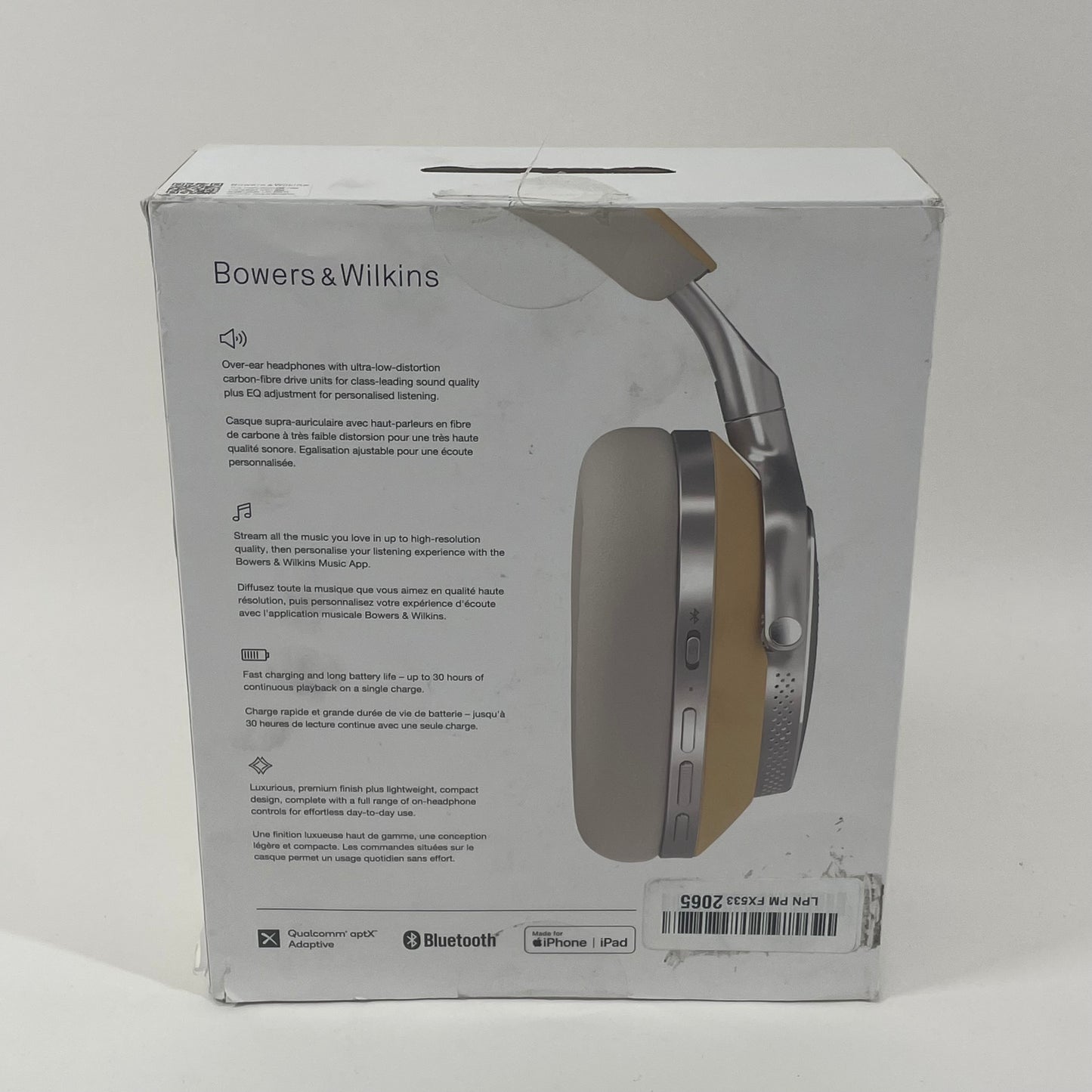 Bowers & Wilkins PX8 Wireless Over-Ear Bluetooth Headphones Tan