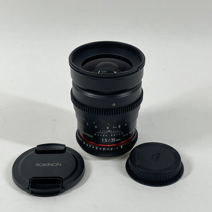 Rokinon 35mm T1.5 CINE DS AS IF UMC Full Frame Lens for Canon