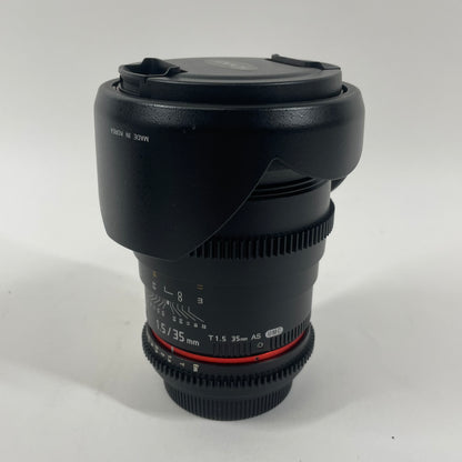 Rokinon 35mm T1.5 CINE DS AS IF UMC Full Frame Lens for Canon