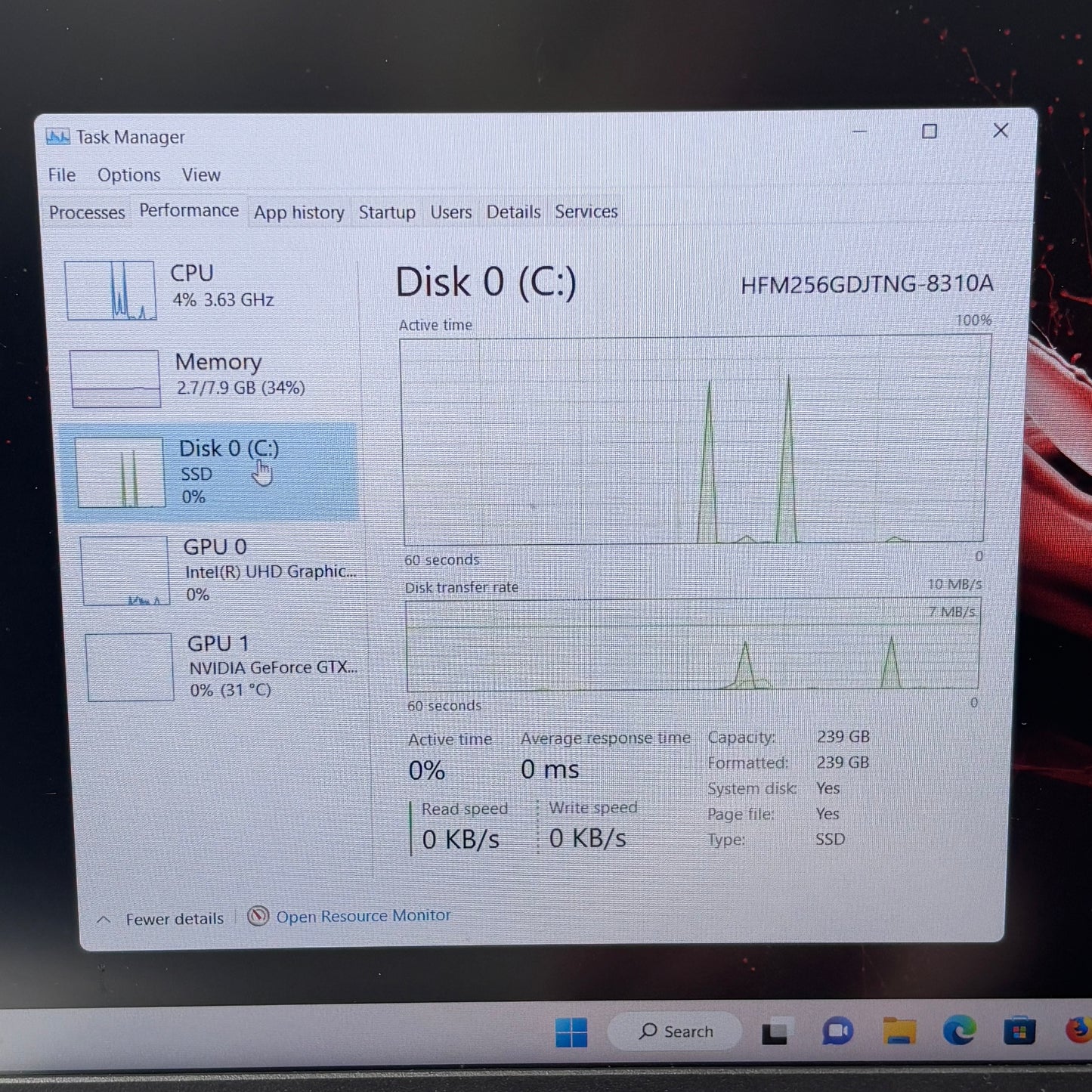 Acer Nitro N18C3 AN515‑54 15.6" i3-9300H 2.4GHz 8GB RAM 256GB SSD