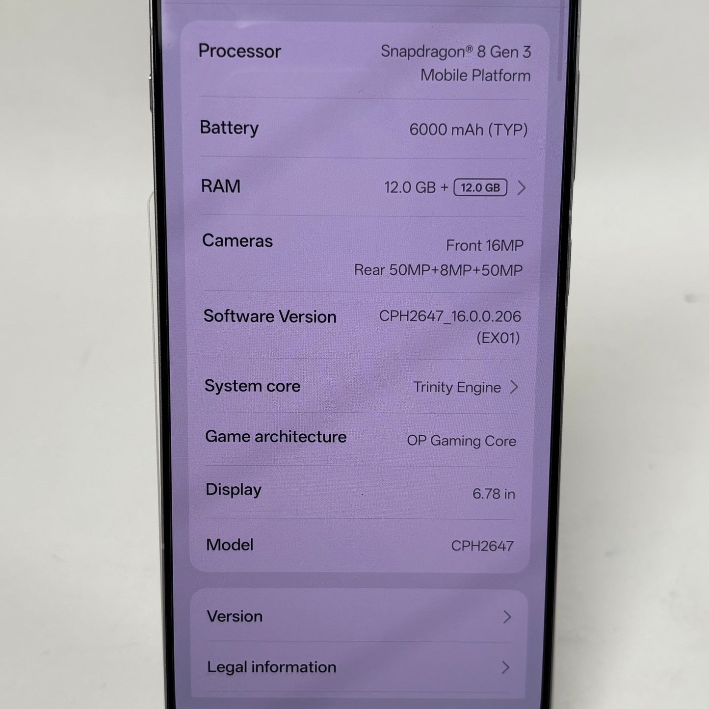Factory Unlocked OnePlus 13R 256GB 16.0 Silver CPH2647