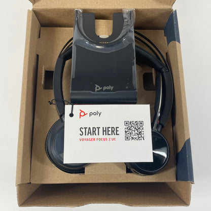 Poly Voyager Focus 2  USB-A Headset With Charging Stand Black VFOCUS2