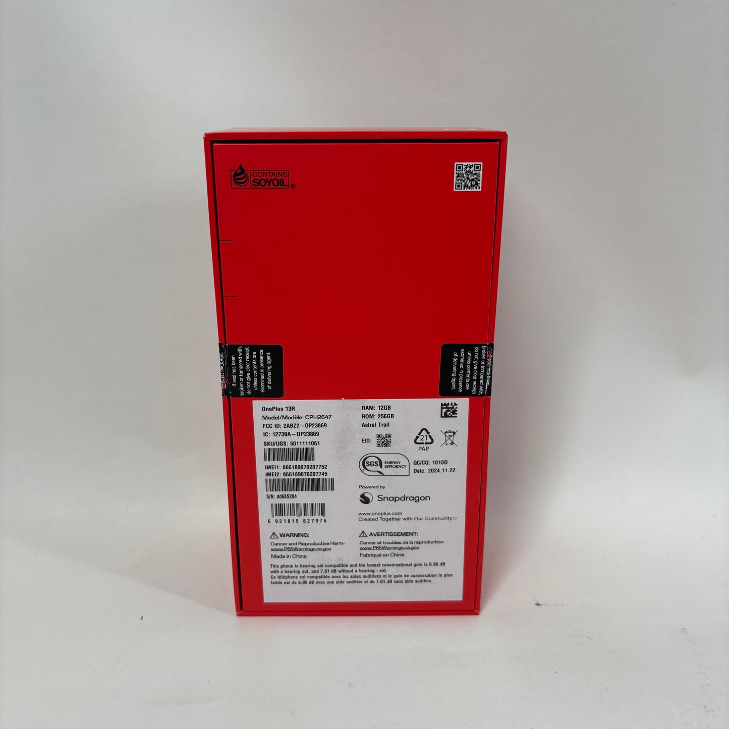 Factory Unlocked OnePlus 13R 256GB 16.0 Silver CPH2647