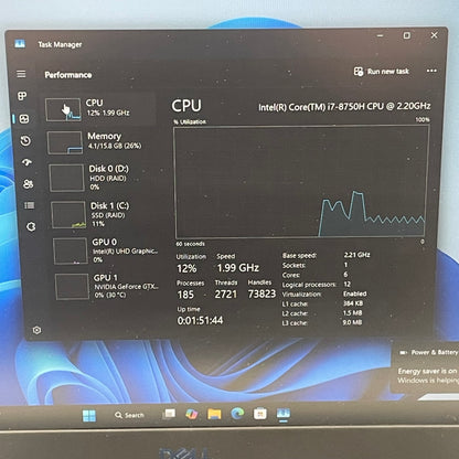 Dell G7 7588 15.6" i7-8750H 2.2GHz 16GB RAM  GeForce GTX 1060 Max-Q
