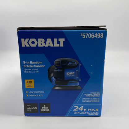 New Kobalt KOS 224B-03 24v MAX 5-in Random Orbital Sander