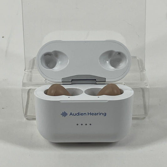 Audien Hearing Atom Pro 2 OTC Rechargeable Hearing Aids 20% Smaller Size