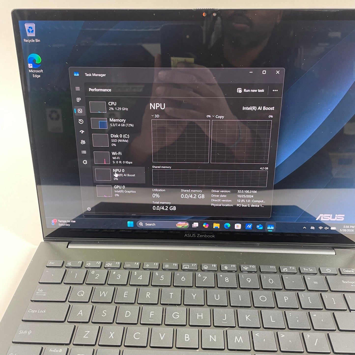 Asus Zenbook 14 Q415M 14" Core Ultra 5 125H 1.2GHz 8GB RAM 512GB SSD