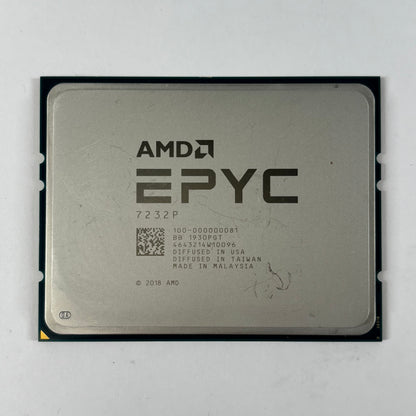 AMD Epyc 7232P 3.20GHz 8 Core 100-000000081 16 Thread SP3
