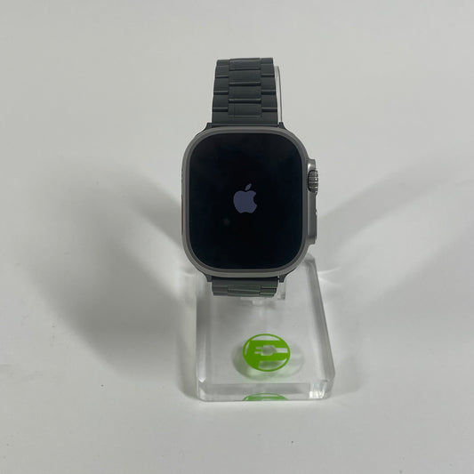 Apple Watch Ultra 3 49MM Natural Titanium Gray Stainless Steel Band MEWK4LW/A