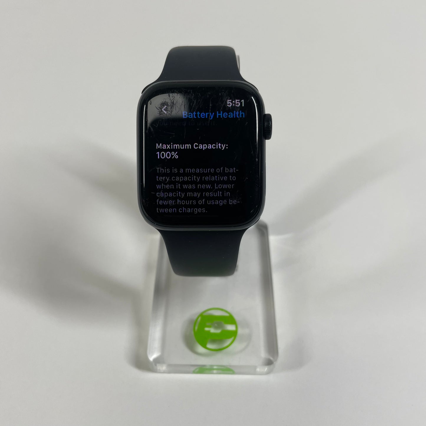 Unlocked Apple Watch SE 2nd Gen 44MM Mid. Aluminum Black Sport Band MNU03LL/A