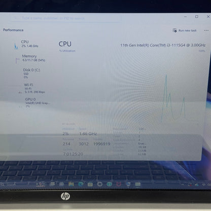 HP Laptop 17-CN0157NR 17.3" i3-1115G4 3.0GHz 12GB RAM 500GB SSD Intel UHD