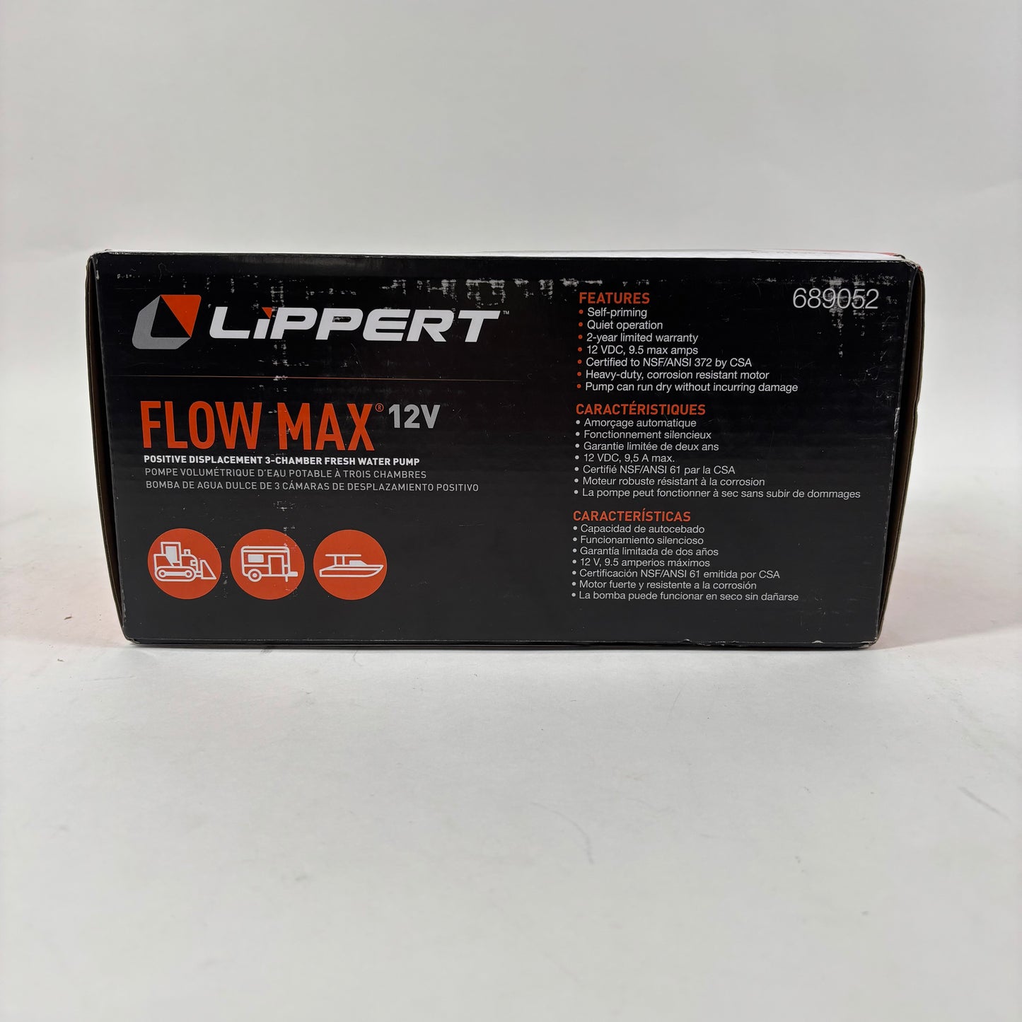 New Lippert Flow Max 12v 12V RV Water Pump 689052